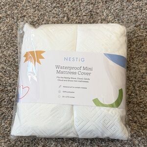 NESTiG Waterproof Mini Mattress Cover set of 2  - White